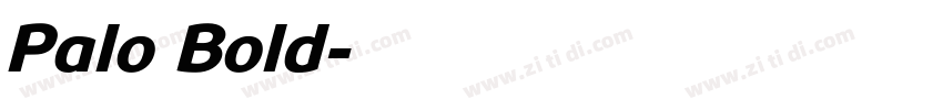 Palo Bold字体转换